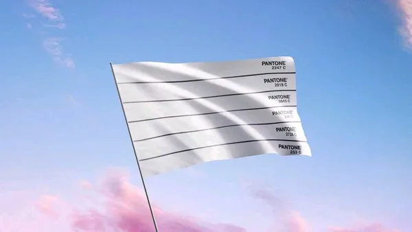 Pantone 全白彩虹旗