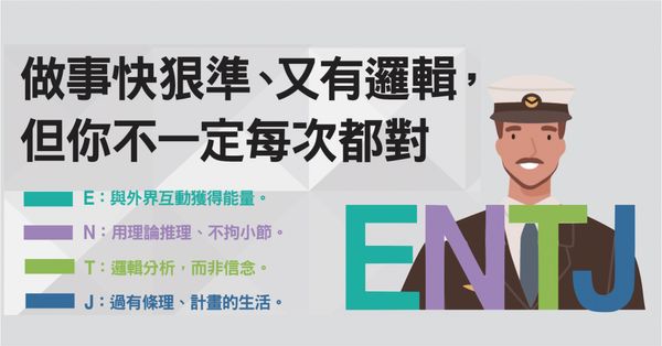  MBTI：ENTJ「指揮官」是什麼？有遠見有魄力的強勢領導者