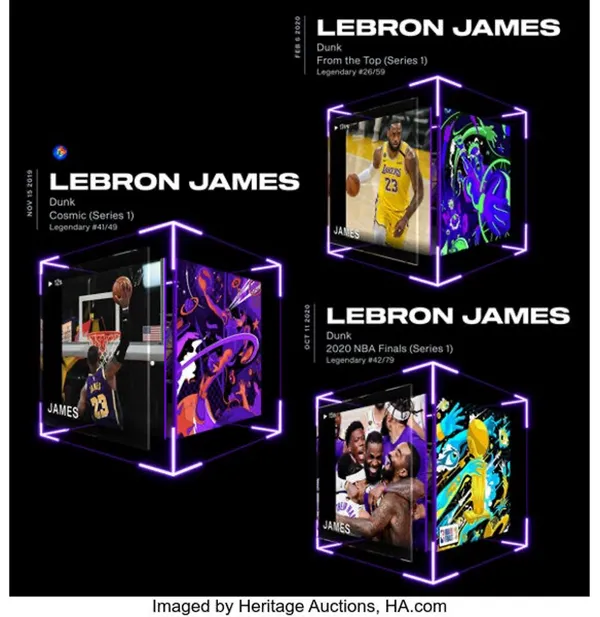 知名球星Lebron James在2020年總決賽的NFT，以將近700萬台幣的價格成交。圖片來源：