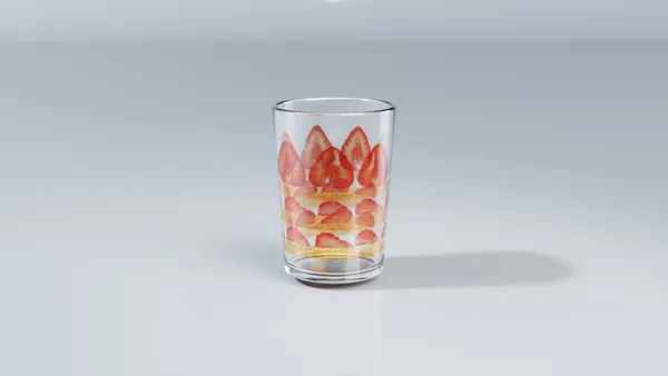日本「草莓蛋糕玻璃杯」