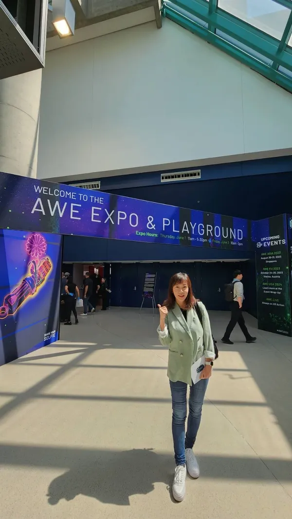 XRA台灣實境科技創新發展協會白璧珍理事長參加2023 Augmented World Expo (
