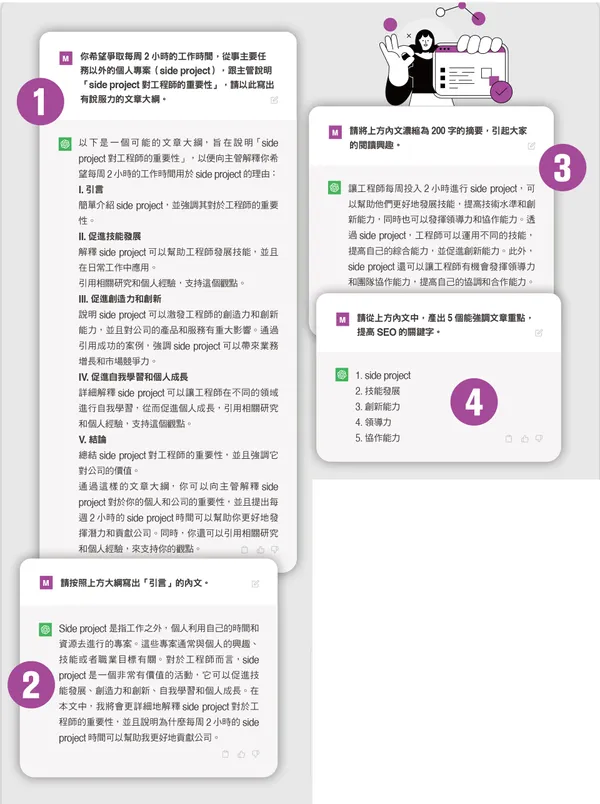 將粗略的想法，發展成具邏輯架構的提案
