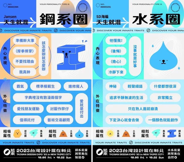 2023台灣設計展在新北「O起來」——「找找圈內人」心理測驗