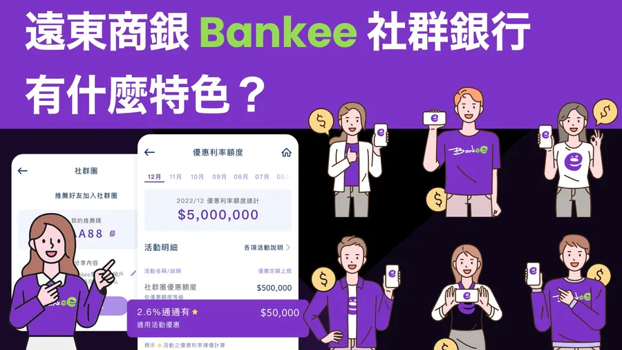 【圖解】社群銀行是什麼？開戶愈多人回饋愈多、信用卡還能慢點付？一次看懂Bankee特色
