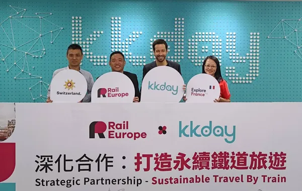 KKday與歐洲鐵路公司簽訂合作備忘錄。