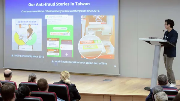 圖_Gogolook執行長郭建甫近日於《2023年全球防詐論壇》代表亞洲分享防詐合作經驗.jpg