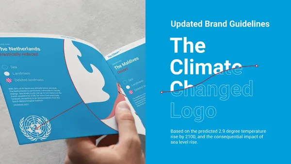 馬爾地夫消失了？聯合國新 Logo 構想：挪威創意團隊以海平面上升，呈現將隱沒的國界