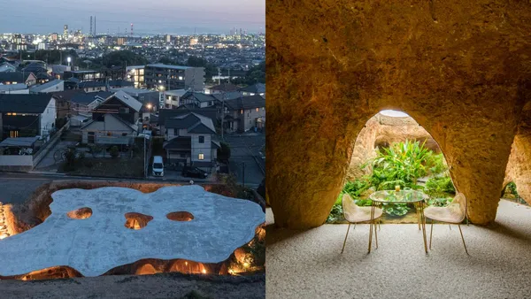 宛如洞穴般的餐廳與旅宿「maison owl」！座落日本山口縣，石上純也打造自然質樸的用餐空間