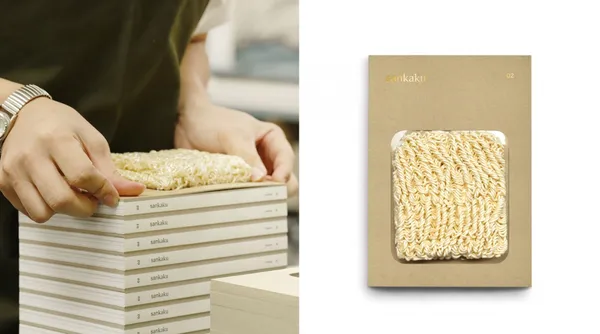 把「泡麵」嵌入書裝！獨立出版品牌《sankaku》推限量裝幀：結合「真空泡麵」書封