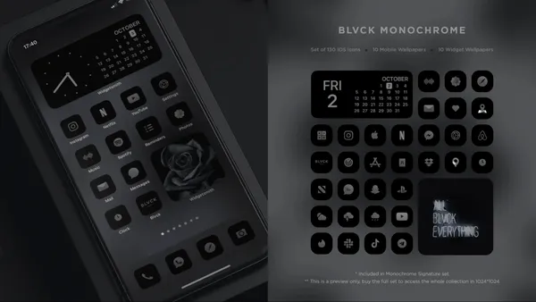 正中設計師喜好！法國品牌「BLVCK」推出 iPhone 全黑介面，把「黑」用得淋漓盡致