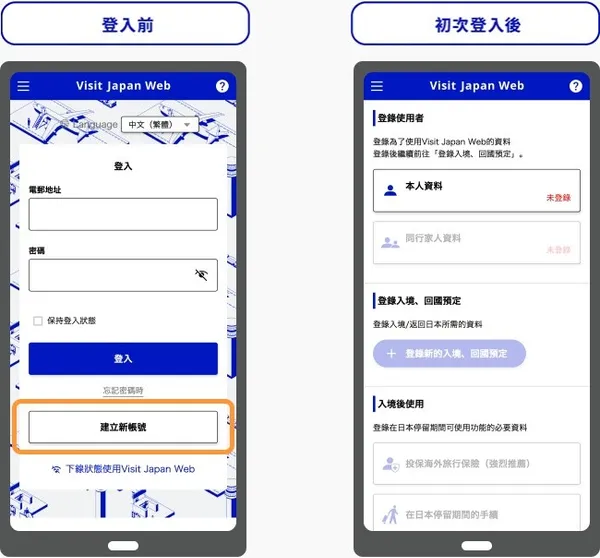 Visit Japan Web_註冊登入