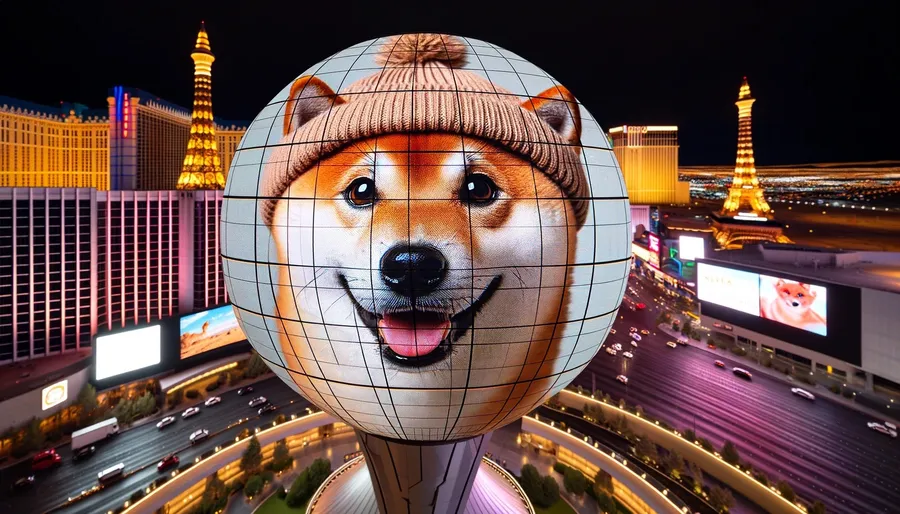 狗帽幣躍上拉斯維加斯Sphere！「戴帽子的球」計畫募資成功，WIF幣價突破3.4美元