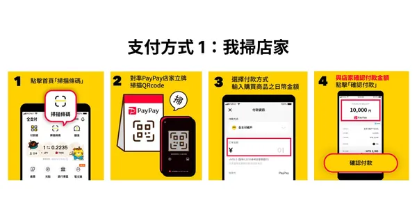 全支付在日本Paypay合作店家付款使用流程_支付方式1