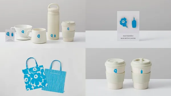 藍瓶咖啡聯名 Marimekko！經典罌粟花印花結合藍瓶「藍」，躍上托特包、馬克杯、T恤等商品