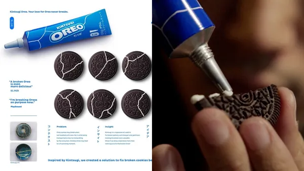 缺陷也是一種美！Oreo 新推奶油膠水：以日本傳統技藝「金繼」為靈感，修補碎裂的餅乾