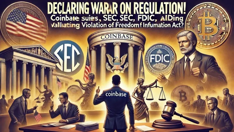 向監管宣戰！Coinbase 起訴 SEC、FDIC，指控他們違法資訊自由法？