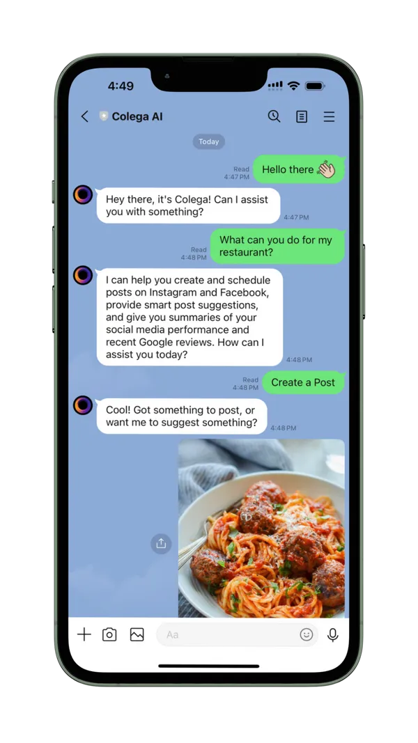 Colega AI LINE チャット