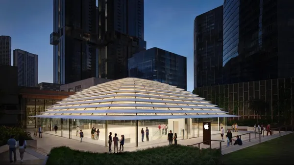 馬來西亞首家 Apple Store 開幕！Foster + Partners 設計階梯式「玻璃圓頂」屋頂，打造熱帶氣候下的科技綠洲