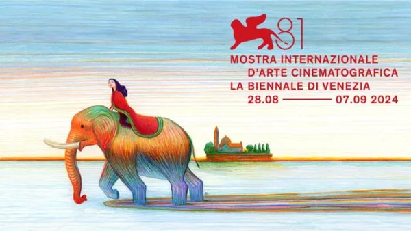2024 威尼斯影展官方海報釋出！藝術家 Lorenzo Mattotti 以「潟湖中的大象」詮釋電影藝術奇幻
