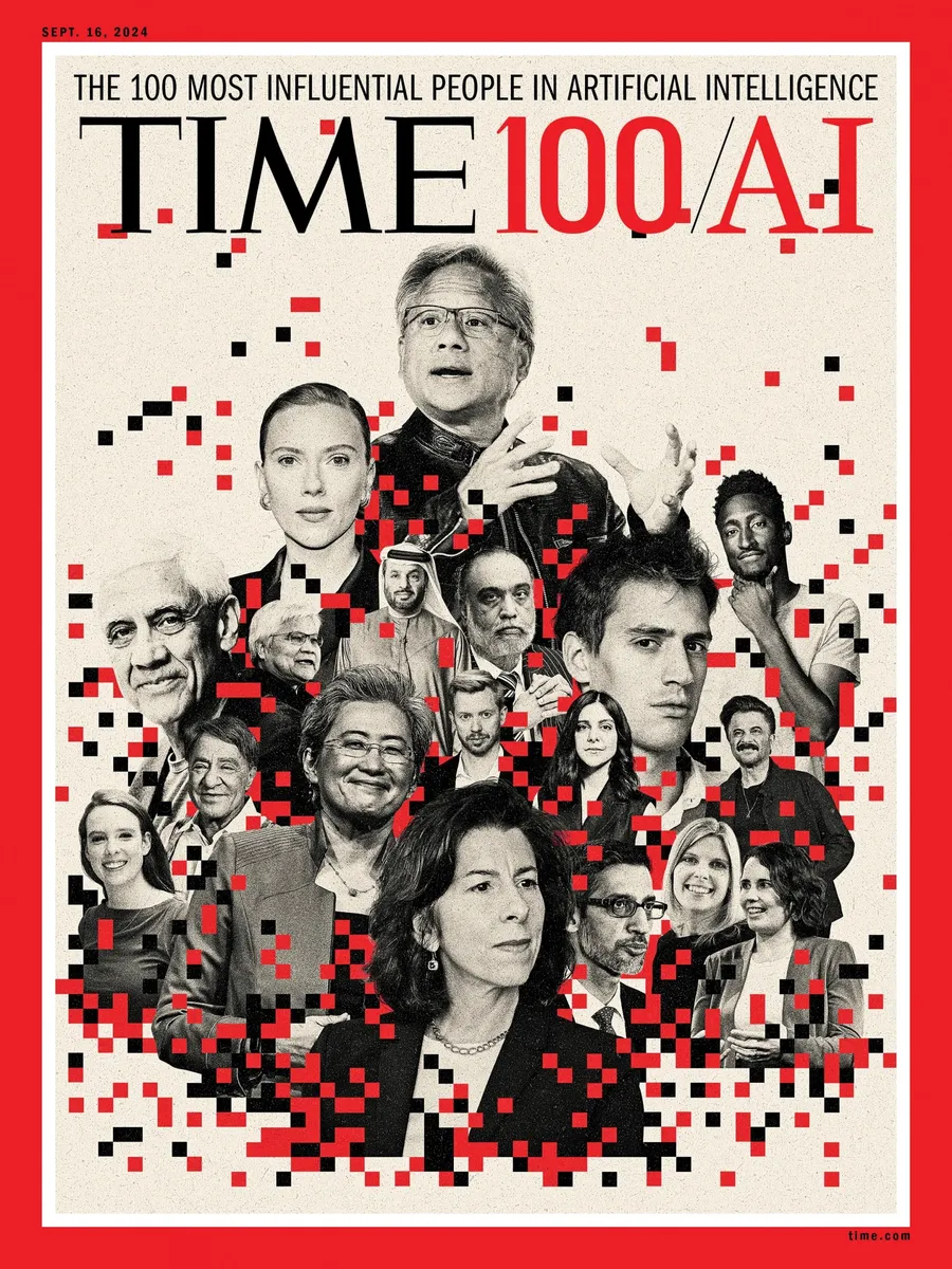 黃仁勳蟬聯時代2024百大AI影響力人物！這一幕，成為AI歷史中的經典畫面