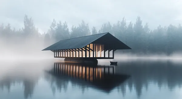全玻璃「水晶湖亭」