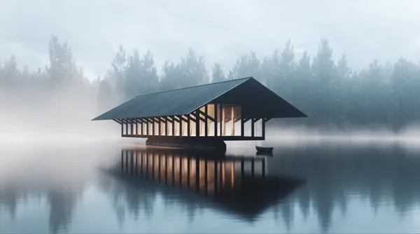漂浮於湖面的冥想空間！Marc Thorpe Design 在紐約打造全玻璃「水晶湖亭」，與自然零距離接觸