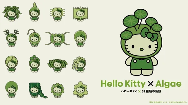 Hello Kitty 化身 32 種藻類！現身 2025 大阪世博會，展現可愛與科技的完美結合、環保新視野