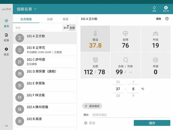 Jubo智齡科技照護系統