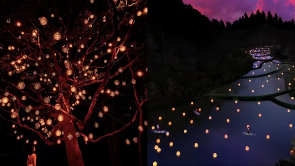 teamLab 新作「幽谷隱田跡」開放預約！首次將數位藝術融合住宿體驗，光影藝術與豪華露營一次滿足
