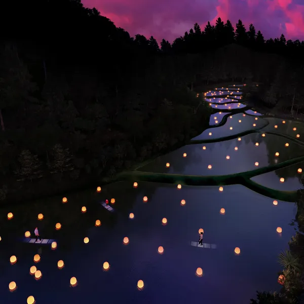 teamLab 新作「幽谷隱田跡」