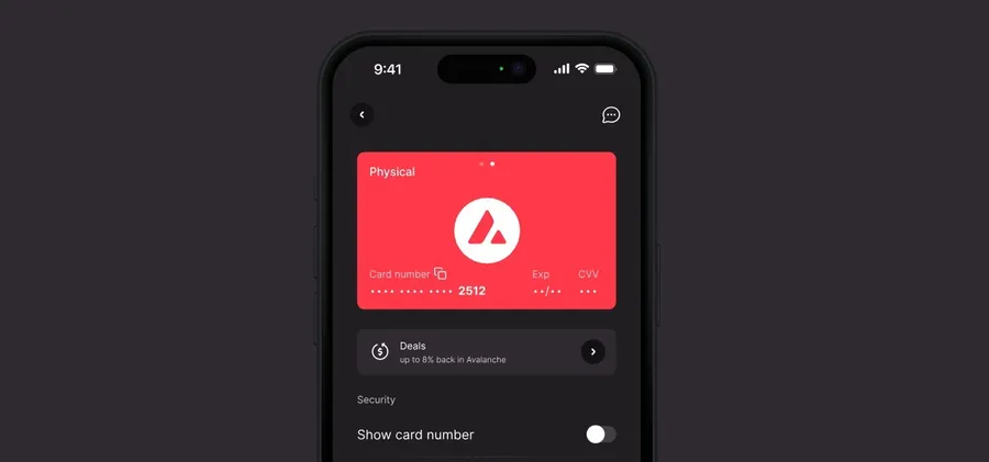 Avalanche推出加密支付卡！有何特色？哪些地區可使用？