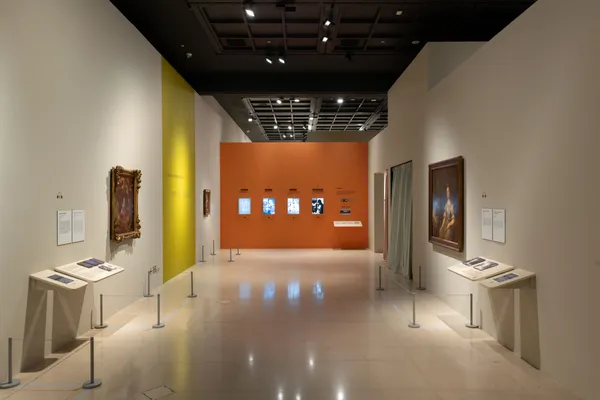 奇美博物館特展《畫師們》，單元四「會遇到哪些研究難題？」，藉由科學檢測圖像與作品的對照，揭開畫作底下