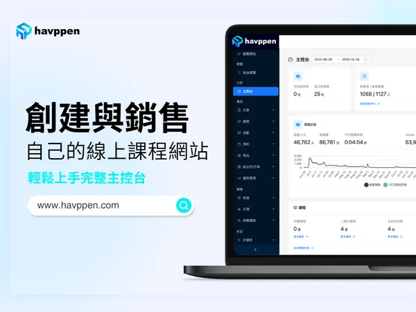 哈彼科技Havppen一站式線上開課系統服務