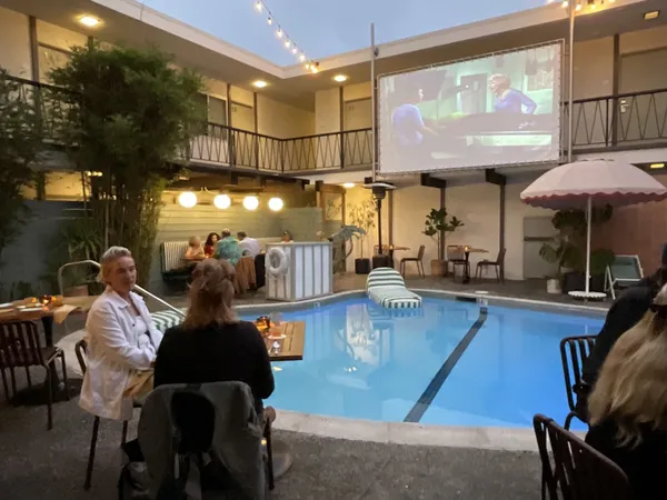 The Swimming Pool and Outdoor Theater at The Pearl Hotel