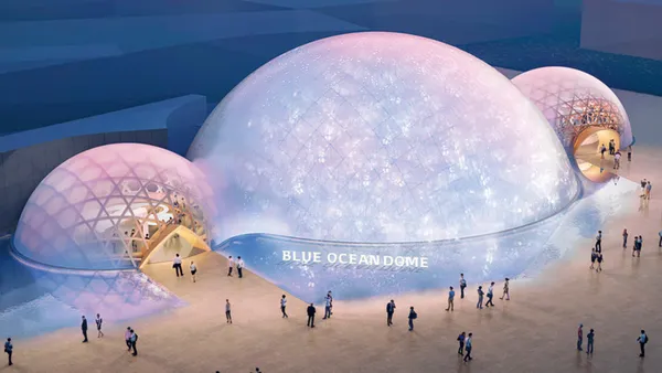 坂茂、原研哉聯手設計！大阪世博「Blue Ocean Dome」以竹、紙、碳纖維打造 3 座巨大圓頂建築