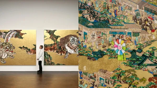 村上隆倫敦個展登場！13 米金箔巨作融合 AI 技術，30 人團隊耗時 10 個月打造跨世代藝術對話