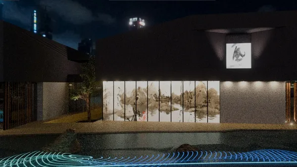 夜間限定的戶外書法光影展！桃園橫山書法藝術館《書寫風景》：將書法揉合光影設計、建築地景