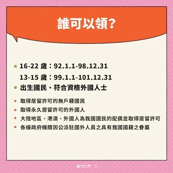 114 文化幣領取資格