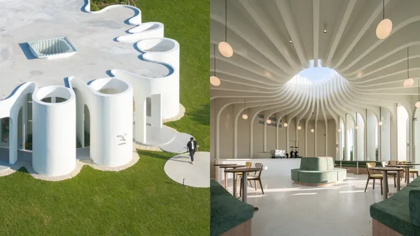 曼谷新開幕咖啡館 Curvy Dining！花型建築融合植栽綠意，打造工業區中的自然秘境