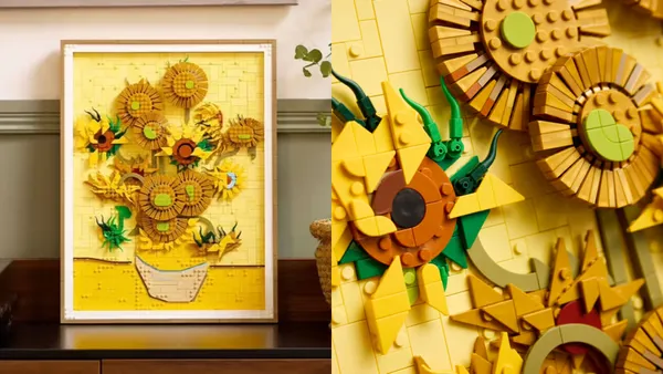 樂高《向日葵》積木 3/1 開賣！LEGO 攜手梵谷博物館，以 2615 個零件拼出梵谷筆觸