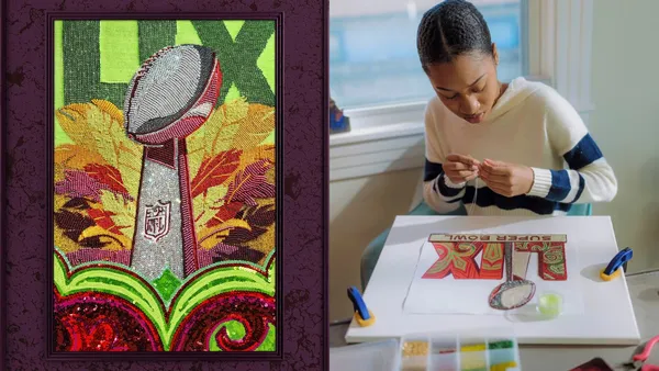 首位設計超級盃 Logo 的女性藝術家！Tahj Williams 以鮮豔串珠工藝結合印第安文化手工打造