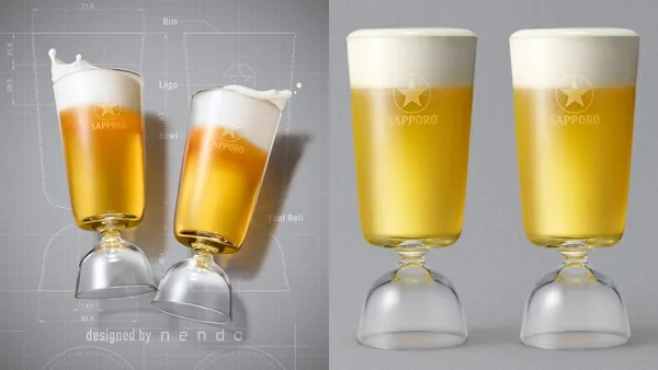 nendo 設計！SAPPORO 啤酒推「完美乾杯玻璃杯」：敲擊時發出悅耳聲響，讓喝啤酒變得更有趣