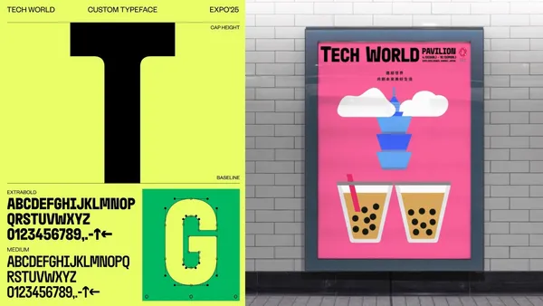 Bito 設計大阪世博 TECH WORLD 展館主視覺！以珍奶、晶片圖像重現「TW」字型
