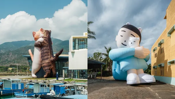 14 米擁抱貓回歸！屏東看海美術館戶外展「怪獸代班」：9 組台日超療癒藝術裝置一次展出