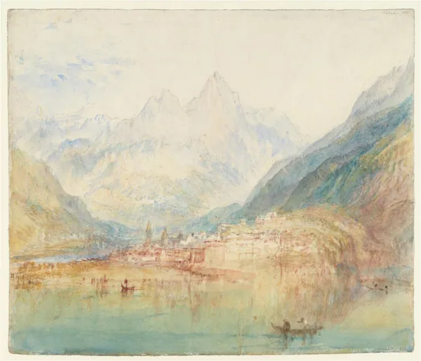 布魯嫩，從琉森湖的視角：樣本研究畫（Brunnen, from the Lake of Lucern