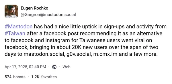 Mastodon創辦人