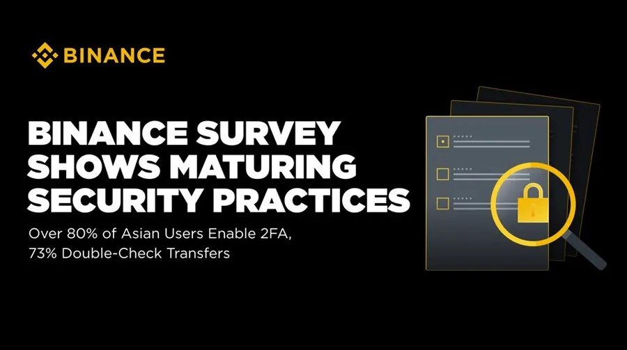 資安意識逐漸成熟！幣安調查：超過80%亞洲用戶啟用2FA，73%轉帳前複查地址