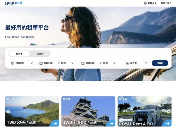 gogoout的Gateway 模式讓在地車行只要一次輸入車輛資訊，即可同步分銷至多個國際旅遊平台（