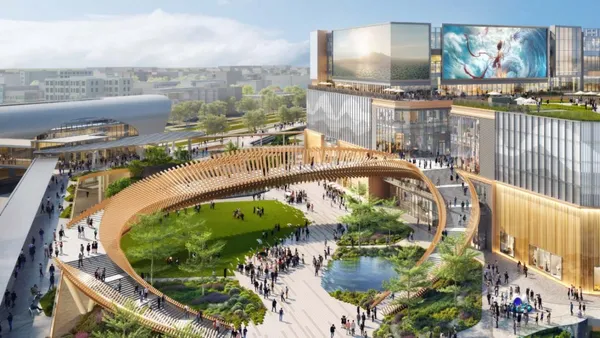 以建築詮釋月之意象：隈研吾為台中設計「月亮灣」空橋，全台最大百貨 D-ONE 將於 2026 完工