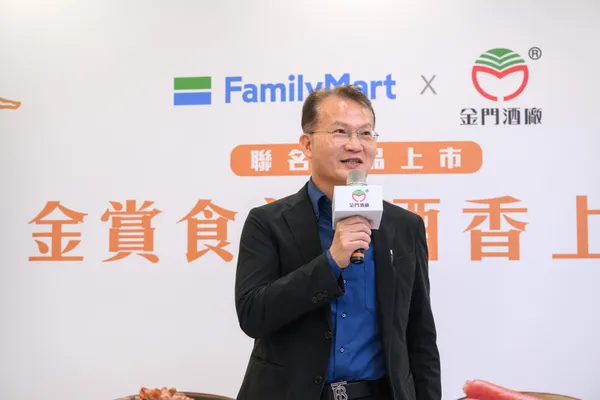 【圖3】金門酒廠董事長吳昆璋則表示，金門酒廠近年來以多角化經營策略積極進攻年輕市場，看準「全家」遍佈